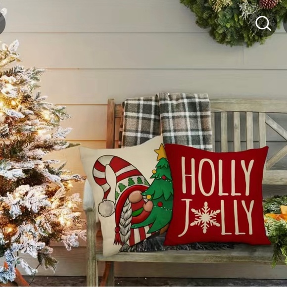 Christmas Pillowcases,17.7x17.7 Inch, Set Of 4, Pillow Inserts Not included B25 - Picture 3 of 5